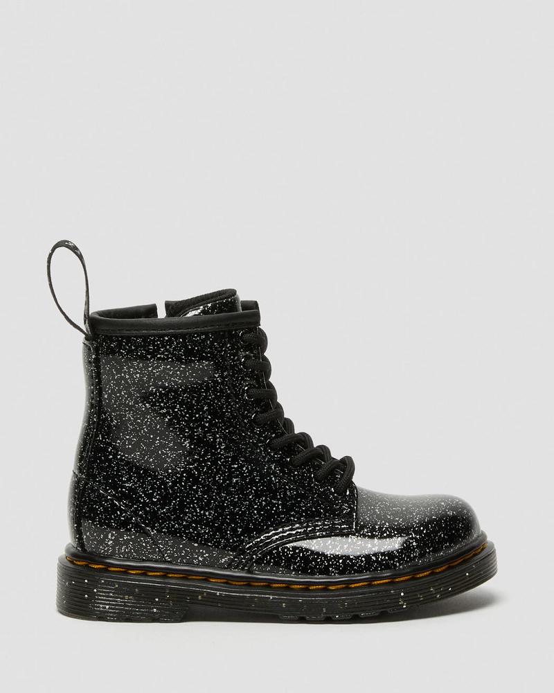 Dr Martens Toddler 1460 Glitter Snørestøvletter Barn Svarte | Norge 132AHK